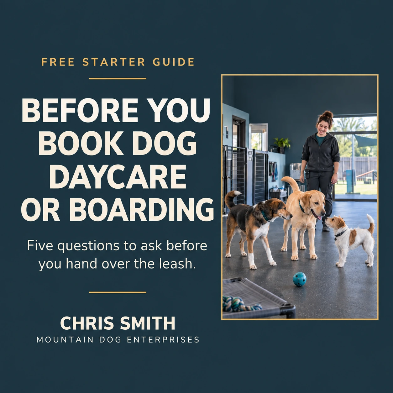 Before You Book Dog Daycare or Boarding free starter guide